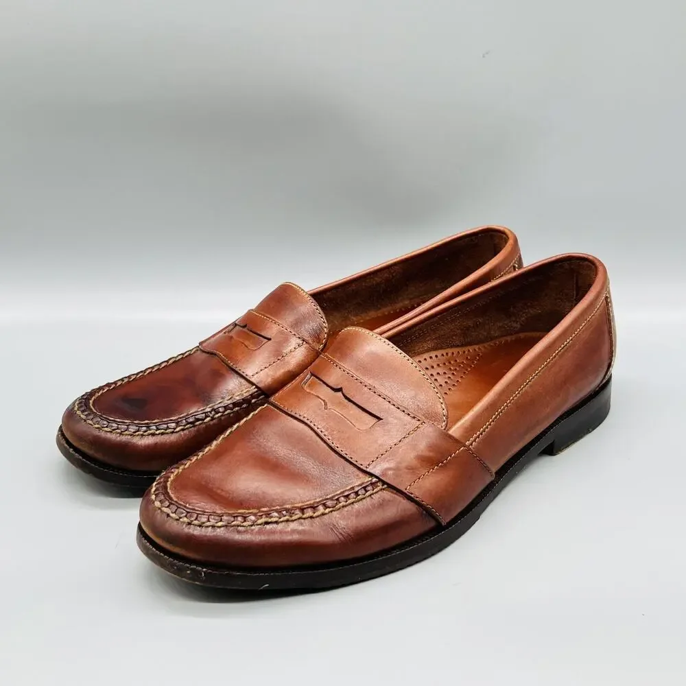 Cole Haan Shoes Men 11.5 Brown Leather Penny Loafers Slip On Dress Oxford Casual